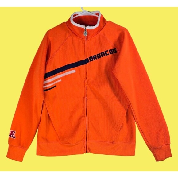 NFL Pro Line WOMEN'S L Orange Denver Broncos Tracksuit Zippered Jacket - Picture 1 of 7